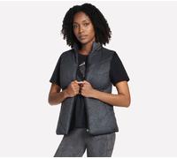 Skechers Donna Cozy Fit Printed Vest in Bianco/Nero/Argento, Taglia 2XL