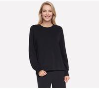 Skechers Donna Cozy Luxe Crewneck in Nero, Taglia 2XL