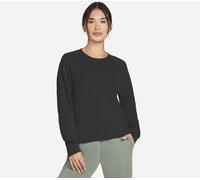 Skechers Donna Cozy Luxe Crewneck in Nero, Taglia Largo