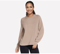 Skechers Donna Cozy Luxe Crewneck in Talpa/Marrone, Taglia Piccolo