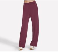 Skechers Donna Cozy Luxe Relaxed Pantaloni in Bordeaux/Rosa, Taglia XL