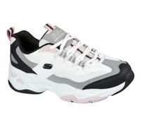 Skechers Donna D'Lites 4.0 - Fresh Diva Sneaker in Bianco/Nero/Rosa, Taglia 39