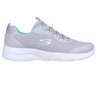 Skechers Donna Dynamight 2.0 - Social Orbit Sneaker in Grigio/Verde Acqua, Taglia 38, Vegan