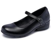 Skechers Elsit, Scarpe Antinfortunistiche Professionali Donna, Black Leather, 38.5 EU