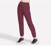 Skechers Donna Fleece Jogger in Bordeaux/Rosa, Taglia Medio