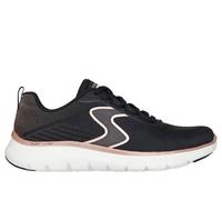Skechers Donna Flex Appeal 5.0 - Luxe Glow Sneaker in Nero/Rosa Oro, Taglia 35, Vegan, Lavabile in lavatrice
