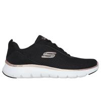 Skechers Donna Flex Appeal 5.0 - Uptake Sneaker in Nero/Rosa Oro, Taglia 36, Vegan, Lavabile in lavatrice