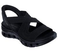 Skechers Donna Glide-Step PRO Sandal Everyday Glide Sandali, Black Knit, 37 EU