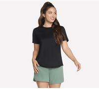 Skechers Donna GO DRI SWIFT maglietta in Nero, Taglia Largo