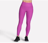 Skechers Donna GO FLEX RIB Full Length High-Waisted Legging in Nero/Fuxia, Taglia Medio