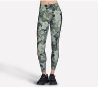 Skechers Donna GO FLEX RIB Inbloom Full Length High-Waisted Legging in Carbone/Oliva, Taglia XS
