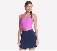 Skechers Donna GO FLEX RIB Longline Bra in Rosa Fluo/Lavanda, Taglia Largo
