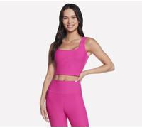 Skechers Donna GO FLEX RIB Longline Bra in Rosa, Taglia XS