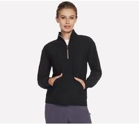 Skechers Donna GO LUXE Rib 1/4 Zip in Nero, Taglia XL