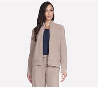 Skechers Donna GO Luxe Rib Everyday Full Zip Giacca in Talpa/Marrone, Taglia XL