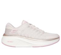 Skechers Donna GO RUN Elevate 2.0 - Badric Sneaker in Naturale/Rosa, Taglia 38, Vegan, Lavabile in lavatrice