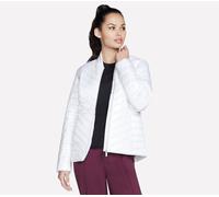 Skechers Donna GO SHIELD Shine Giacca in Bianco, Taglia Piccolo