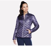 Skechers Donna GO SHIELD Shine Giacca in Porpora/Carbone, Taglia Piccolo