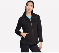 Skechers Donna GO SNUGGLE Tunic Full Zip Giacca in Nero, Taglia Medio