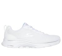 Skechers Clear Path, Go Walk 7 Percorso Chiaro Donna, Finiture in Tessuto Bianco, 35 EU