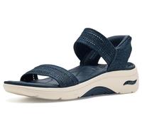 Skechers Sandali da donna Hands Free Slip-in Go Walk Arch Fit 2.0 in maglia lucida, Navy, 9
