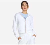 Skechers Donna GO WALK Everywhere Diamond Full Zip Giacca in Bianco, Taglia 3XL
