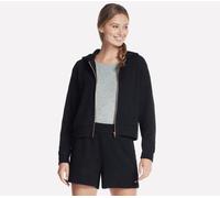 Skechers Donna GO WALK Everywhere Diamond Full Zip Giacca in Nero, Taglia Piccolo