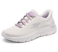 Skechers Donna Go Walk Flex Carla Slip-In ALLENATRICE, Off White Textile/Purple Trim, 41 EU