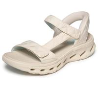 Skechers Go Walk Glide-Step 2.0 Sandalo Jada Flat, Naturale, 38