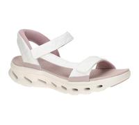 Skechers Go Walk Glide-Step 2.0 Sandalo Jada Flat, Bianco, 38 EU