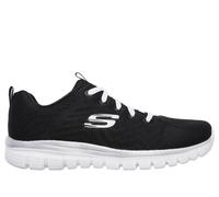 Skechers Donna Graceful - Get Connected Sneaker in Nero/Bianco, Taglia 39 Wide , Vegan