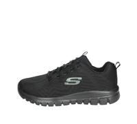 Skechers Sneaker da donna Graceful Get Connected Wide Fit Nero mesh trim Taglia 39