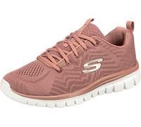 Skechers Donna Graceful Get Connected Trainers, Mauve Mesh/ Trim, 40 EU
