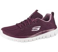 Skechers Donna Graceful Get Connected Trainers, Wine Mesh/Lavender Trim, 38 EU