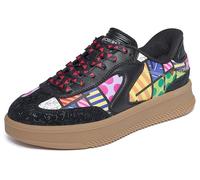 Skechers Donna Hotshot Hi Sneaker, Black Duraleather Suede Multi Trim, 41 EU