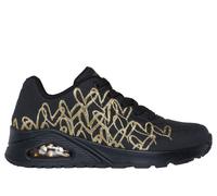 Skechers Donna JGoldcrown: UNO - Golden Heart Sneaker in Nero/Oro, Taglia 37.5