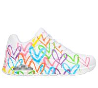 Skechers Donna JGoldcrown: Uno - Highlight Love Sneaker in Bianco/Multicolore, Taglia 40