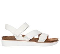 Skechers Donna Lifted Comfort Sandali in Bianco, Taglia 38, Vegan