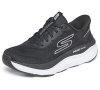 Skechers Donna Max Run Slip-In ALLENATRICE, Black Textile/White Trim, 36.5 EU