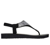 Skechers Donna Meditation - Glamorous Muse Sandali in Nero, Taglia 37, Vegan