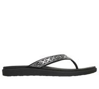 Skechers Donna Meditation Luxe - Everyday Glow Sandali in Nero, Taglia 38, Vegan