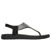 Skechers Donna Meditation Luxe - Modern Event Sandali in Nero, Taglia 39, Vegan