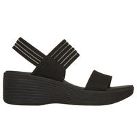 Skechers Donna Parallel Lite - Garden Room Sandali in Nero, Taglia 37, Vegan, Lavabile in lavatrice