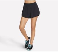 Skechers Donna Performance 3 Inch Hybrid pantaloni corti in Nero, Taglia Piccolo