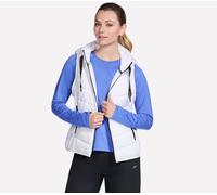 Skechers Donna Performance Elite Cozy Fit Hooded Vest in Bianco, Taglia XS