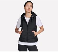 Skechers Donna Performance Elite Cozy Fit Hooded Vest in Nero, Taglia XS