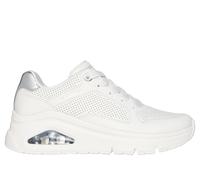 Skechers Donna Premium Leather UNO Icon - Idolized Air Sneaker in Bianco, Taglia 35.5