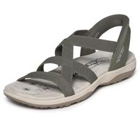 Skechers Reggae Slim Stretch Flex Sandali, Oliva, 37 EU