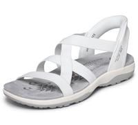 Skechers Donna Reggae Slim Stretch Flex Slip-In ALLENATRICE, White Knit Gore, 39 EU