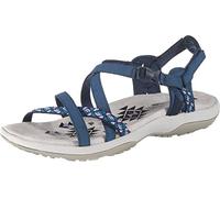 Skechers Donna Reggae Slim Vacay Sandals, Navy Duraleather/ Webbing, 41 EU